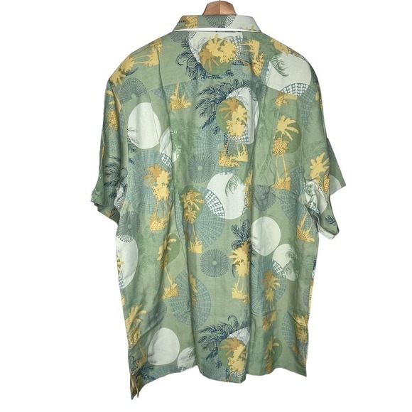 New Men’s Havana Breeze Silk Short Sleeve Printed Button Up Shirt Size XXL - Picture 5 of 8